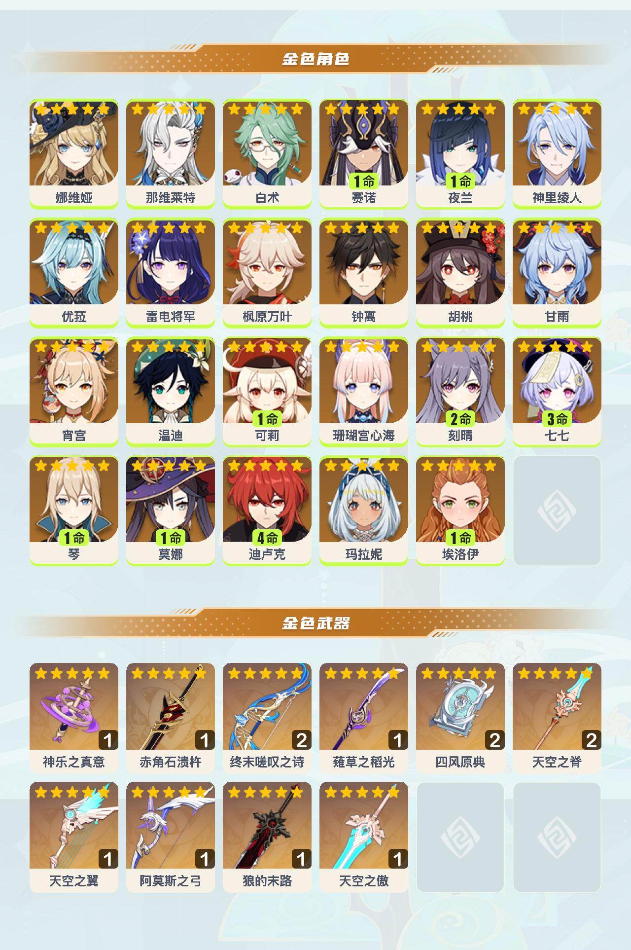 YSEY41272原神账号详情图3 YSEY41272原神账号详情图3