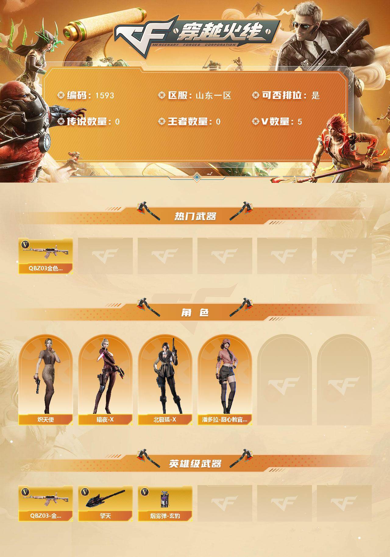 CFCMW421129穿越火线账号详情图2