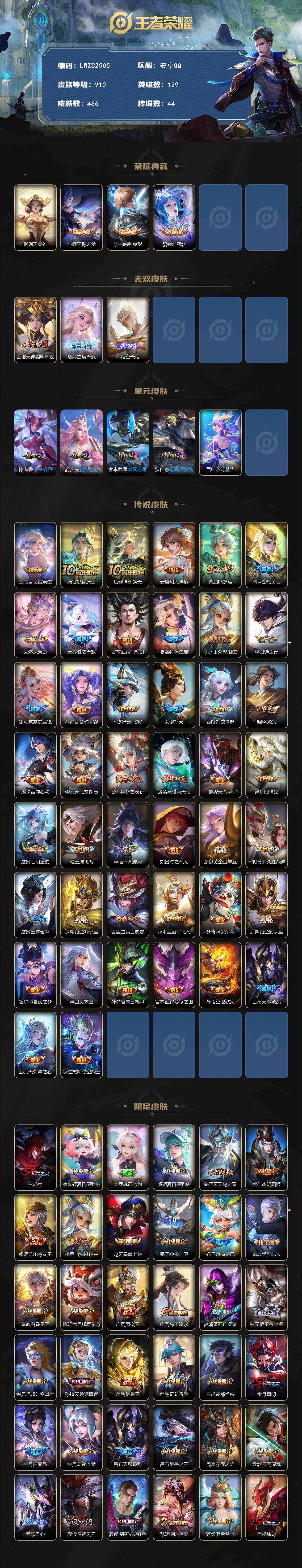 WZCMW4126841王者荣耀账号详情图2