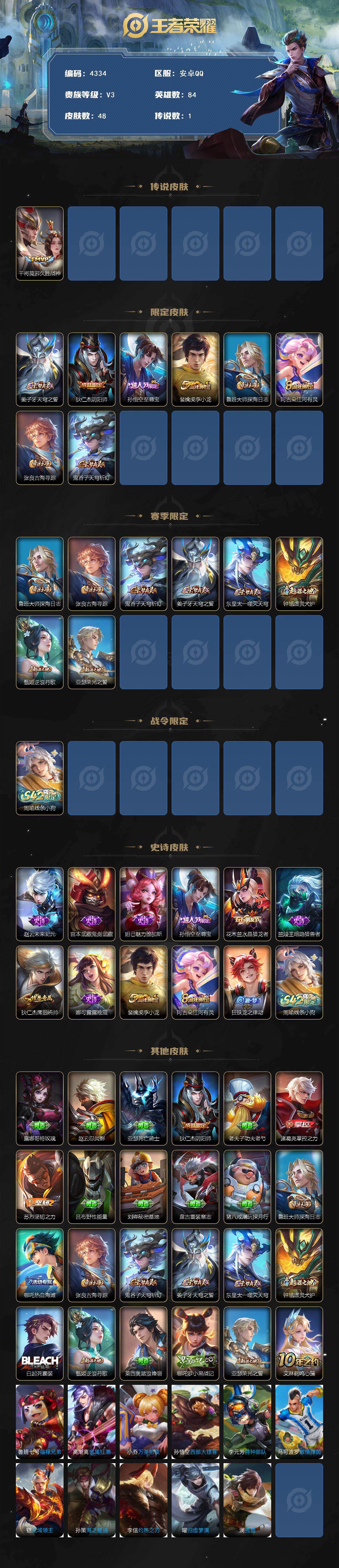 WZJZ4105546王者荣耀账号详情图2 WZJZ4105546王者荣耀账号详情图2