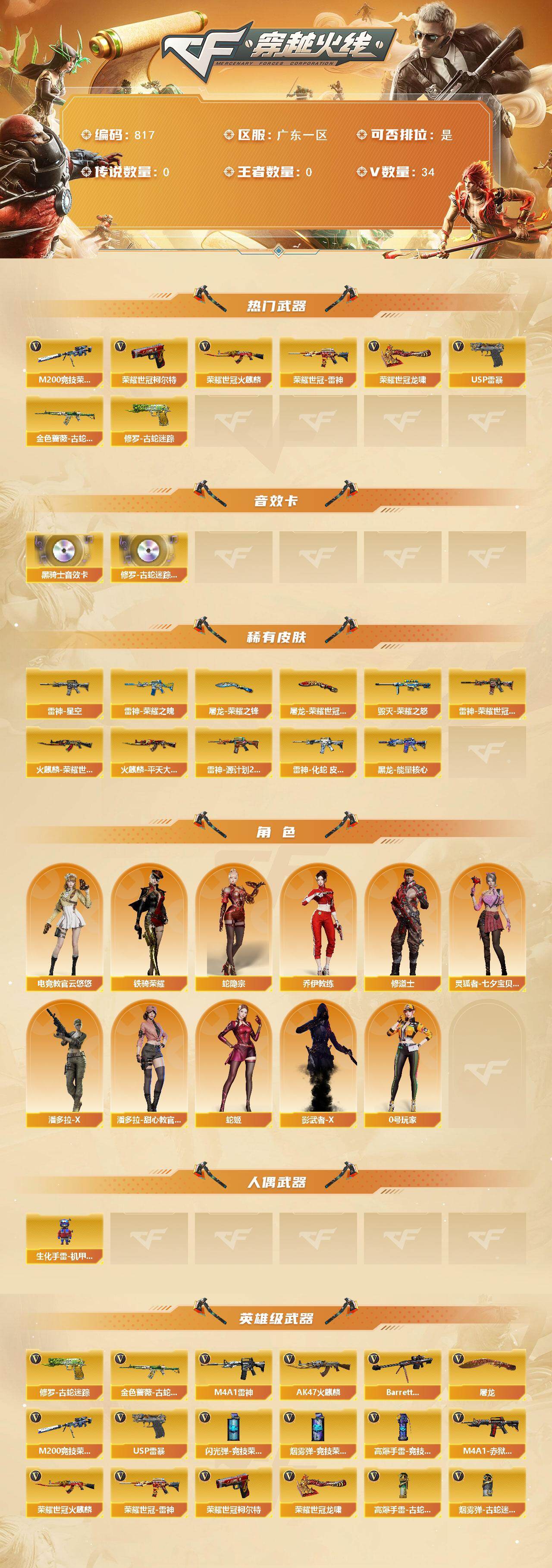 CFCMW429411穿越火线账号详情图2