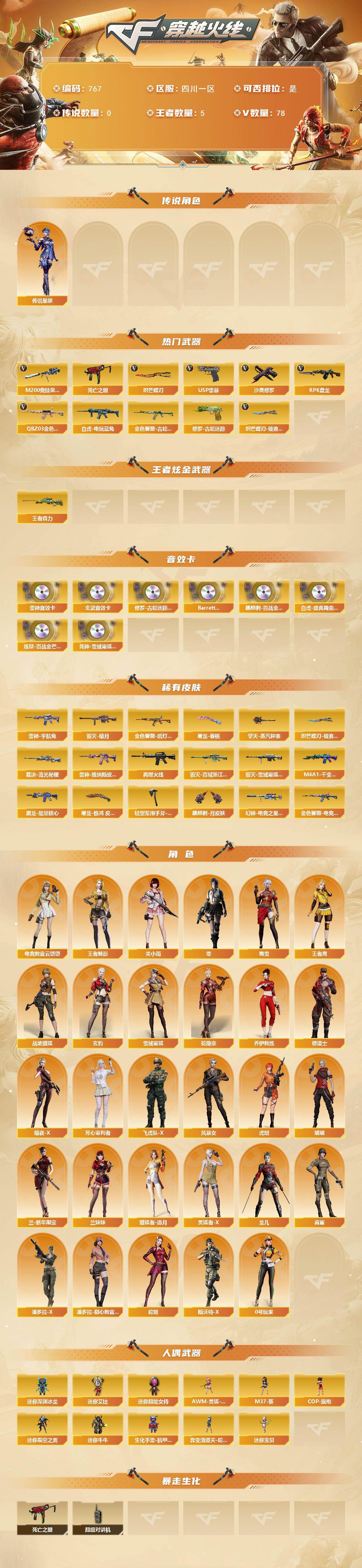 CFLX427635穿越火线账号详情图2