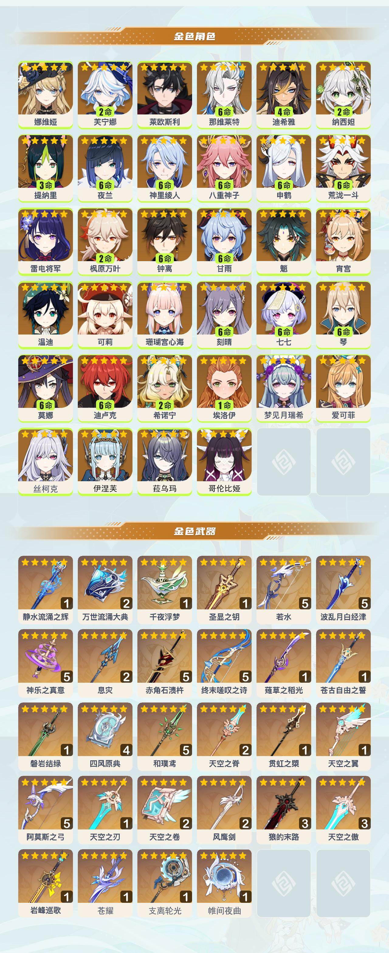 YSEY41285原神账号详情图3 YSEY41285原神账号详情图3