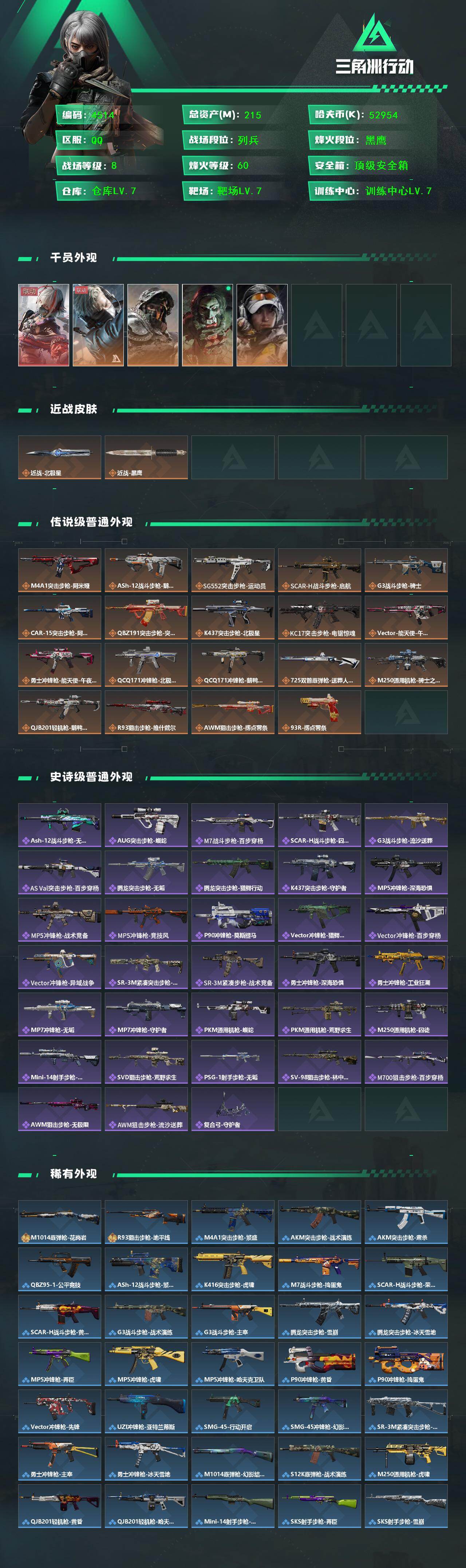 SJZCMW434493三角洲行动账号详情图2