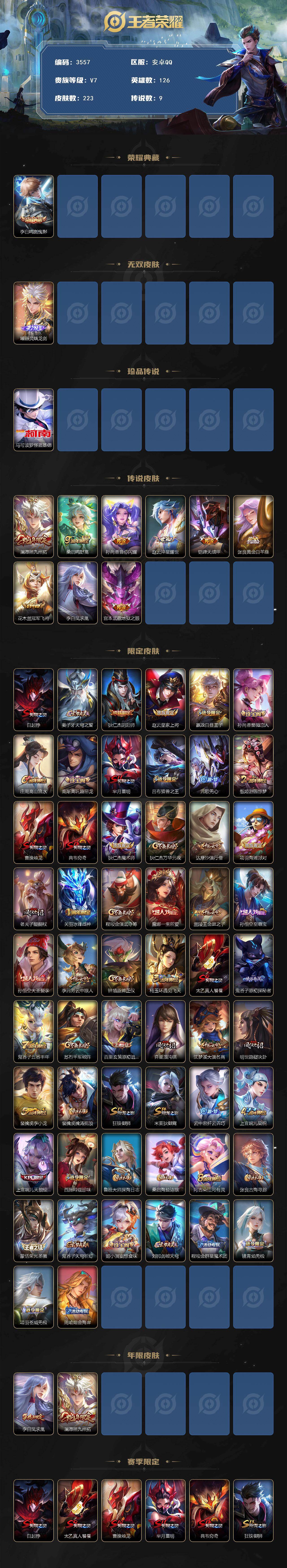 WZCMW4119059王者荣耀账号详情图2