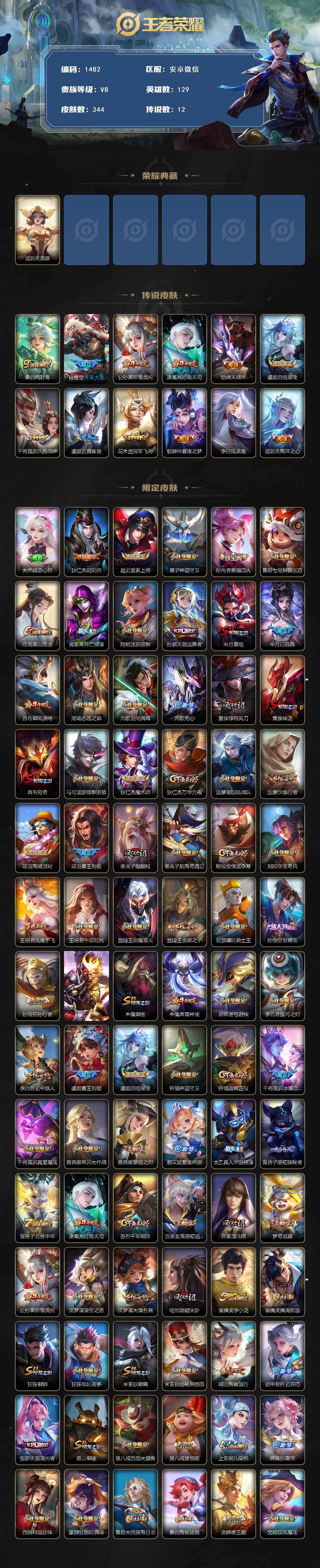 WZKG494499王者荣耀账号详情图2