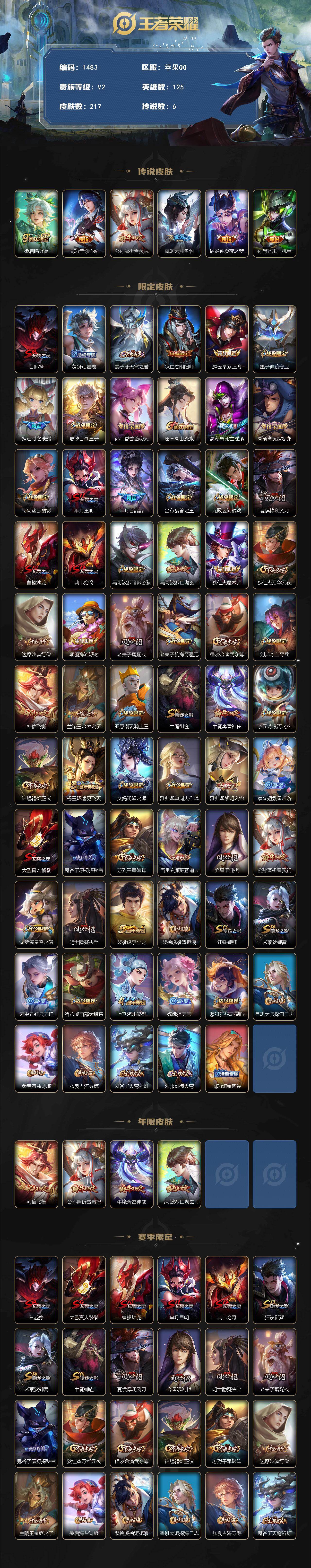 WZKG494517王者荣耀账号详情图2