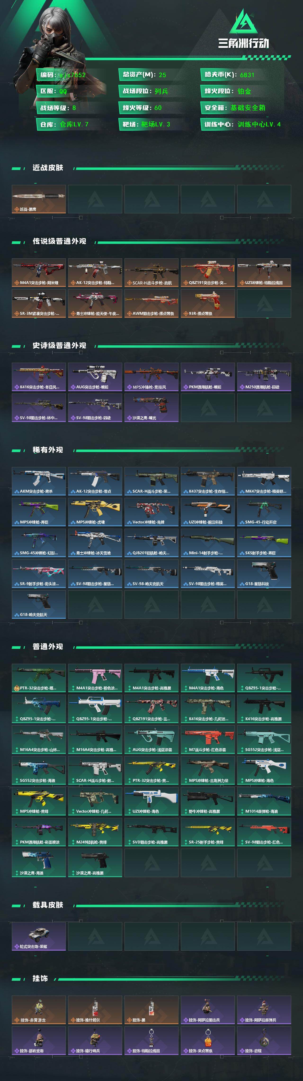 SJZCMW426277三角洲行动账号详情图2 SJZCMW426277三角洲行动账号详情图2