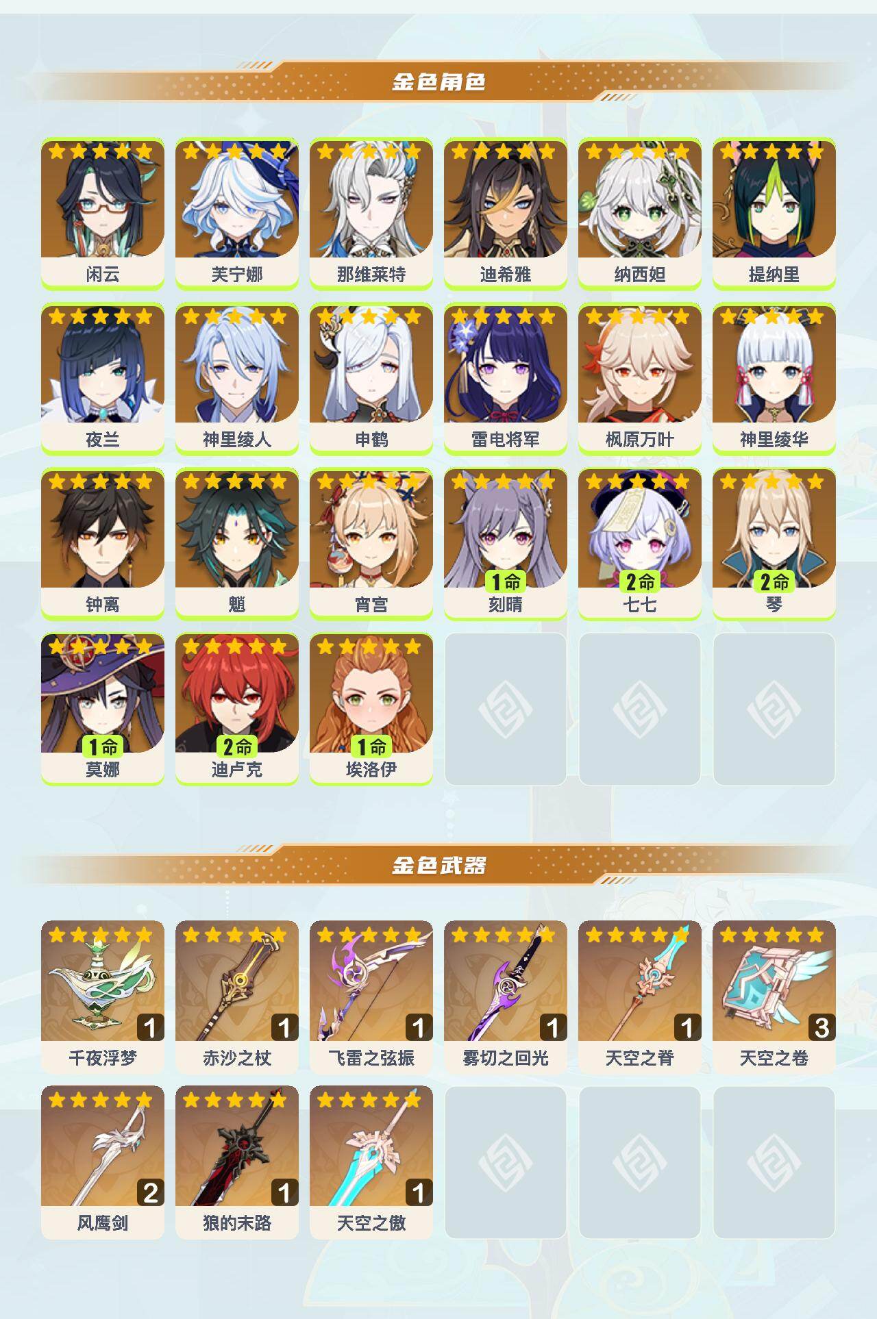 YSEY41306原神账号详情图3