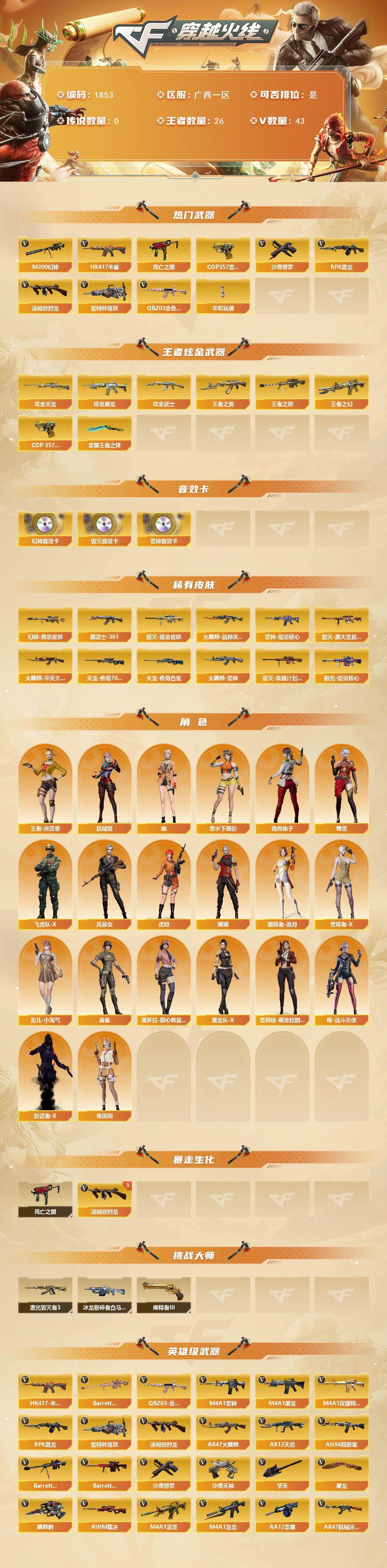 CFQM421045穿越火线账号详情图3