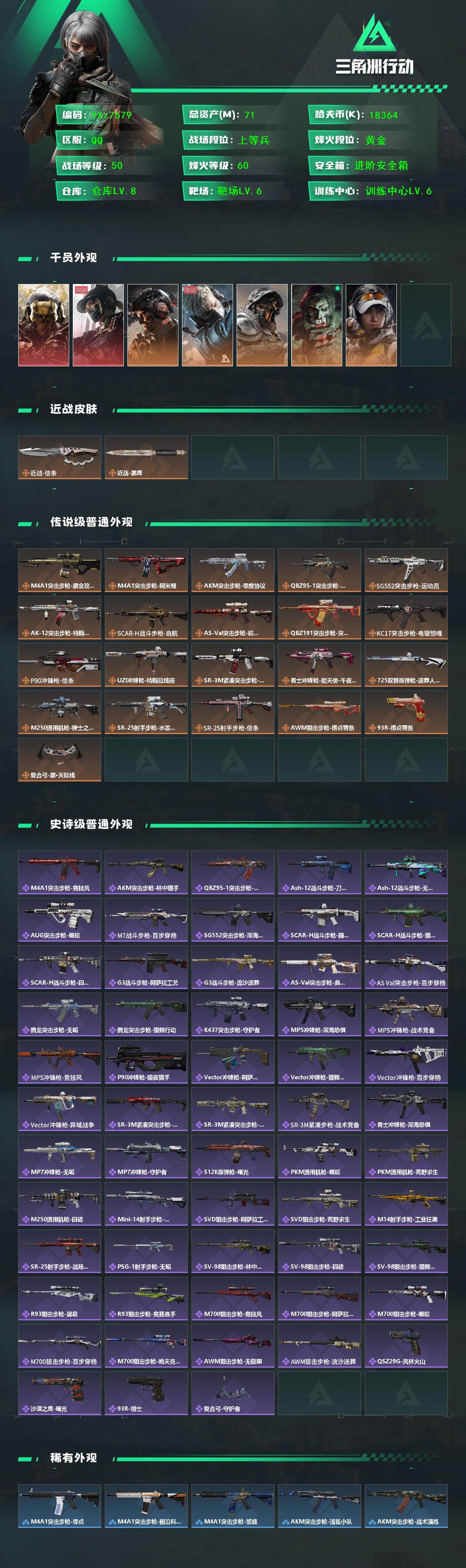 SJZCMW431500三角洲行动账号详情图2