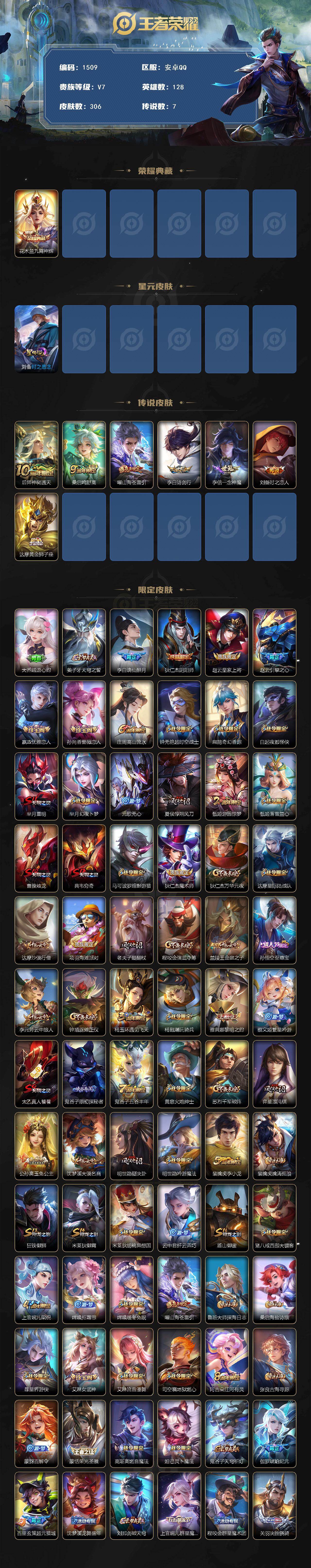 WZKG4131684王者荣耀账号详情图2