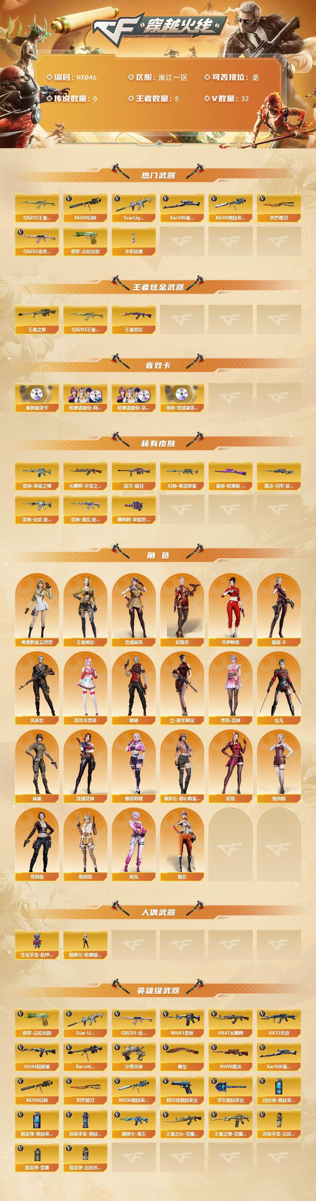 CFQM422481穿越火线账号详情图3