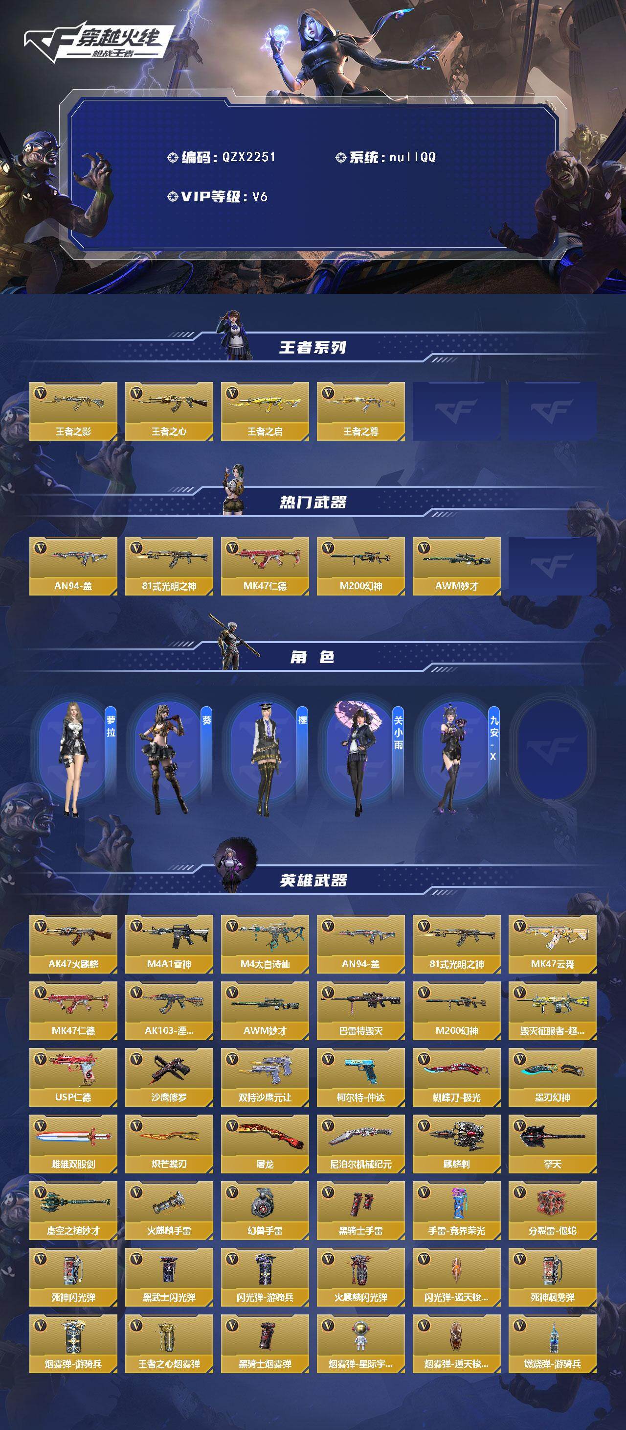 CFMEY47699枪战王者账号详情图2