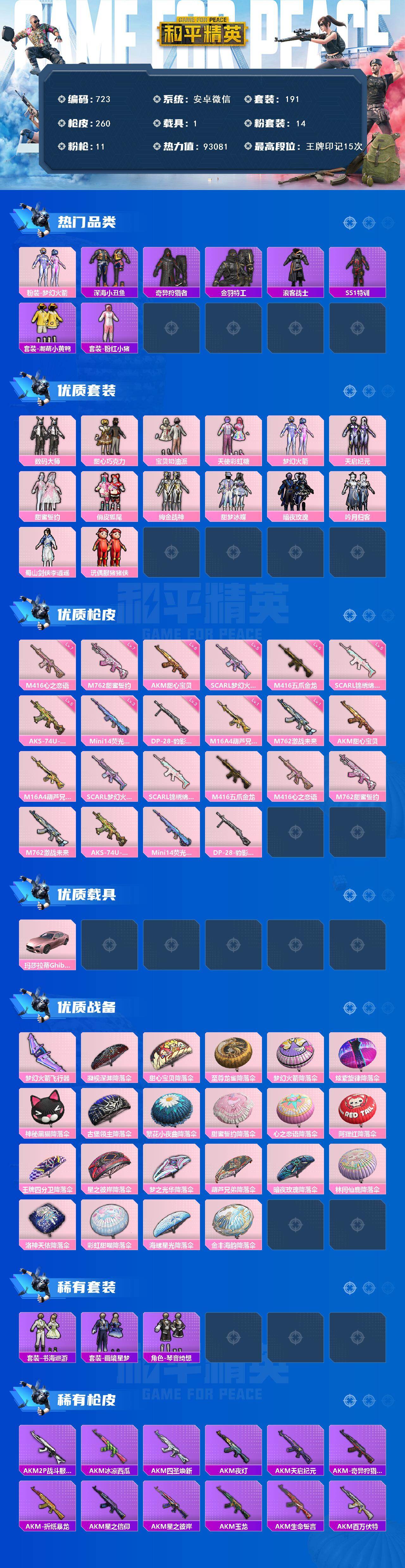 HPKG461630和平精英账号详情图2