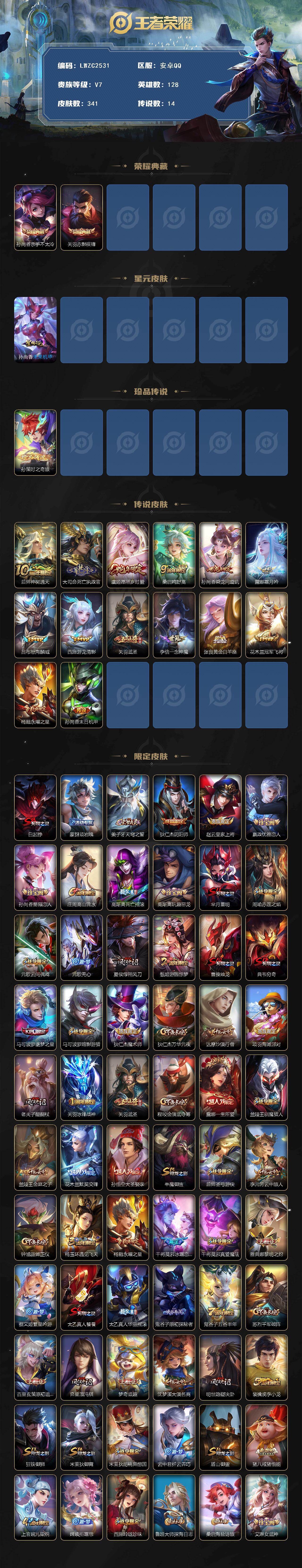 WZCMW4126821王者荣耀账号详情图2