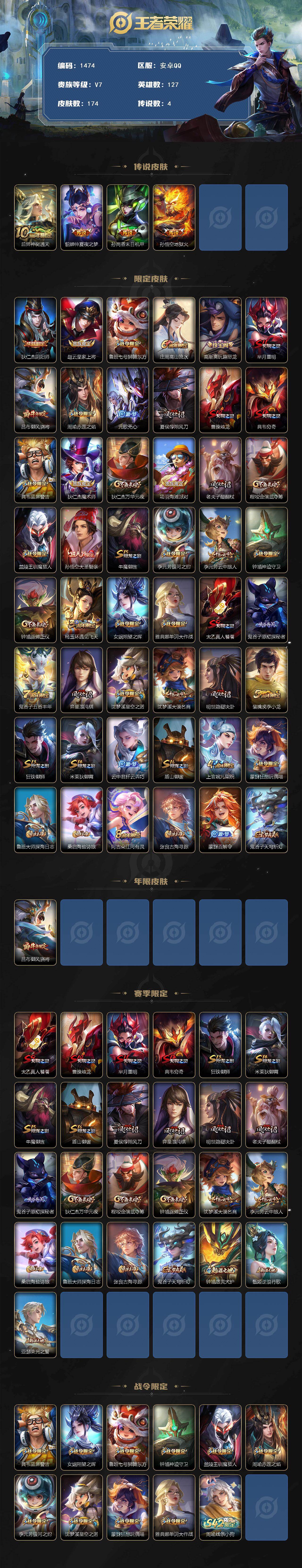 WZKG4106400王者荣耀账号详情图2