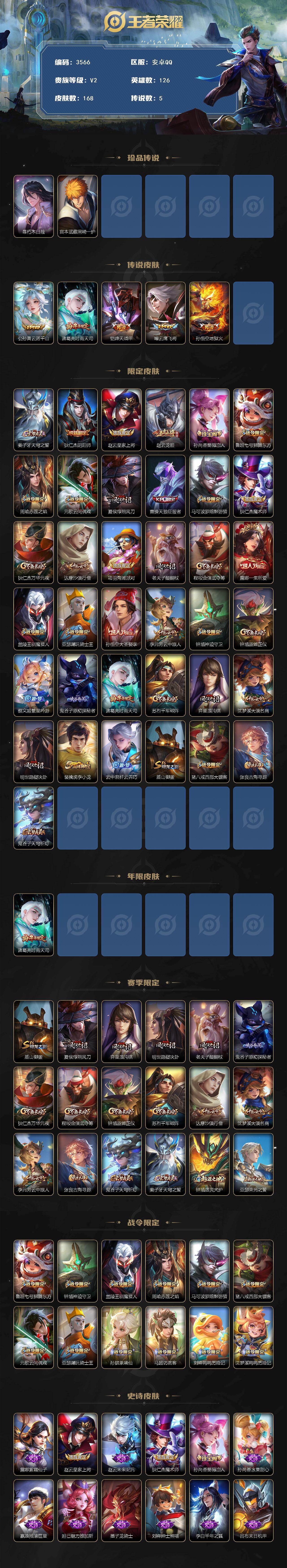 WZCMW4119064王者荣耀账号详情图2