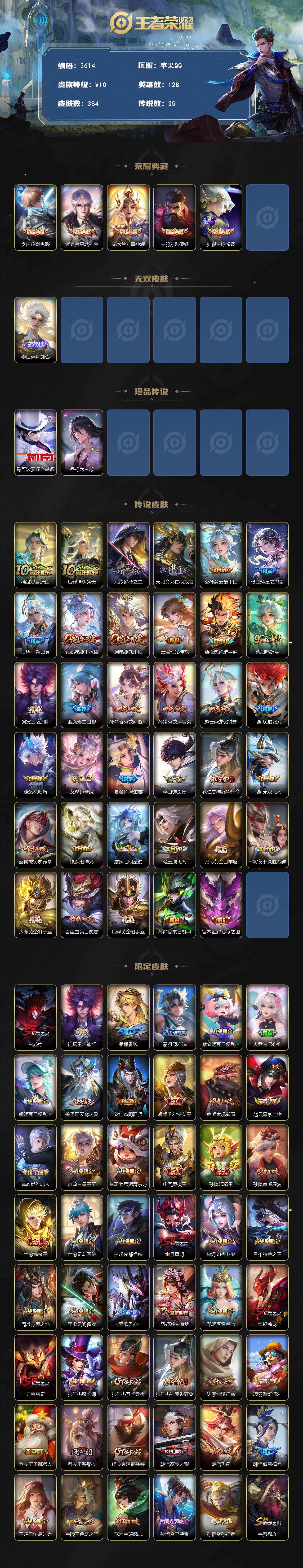 WZCMW4119084王者荣耀账号详情图2