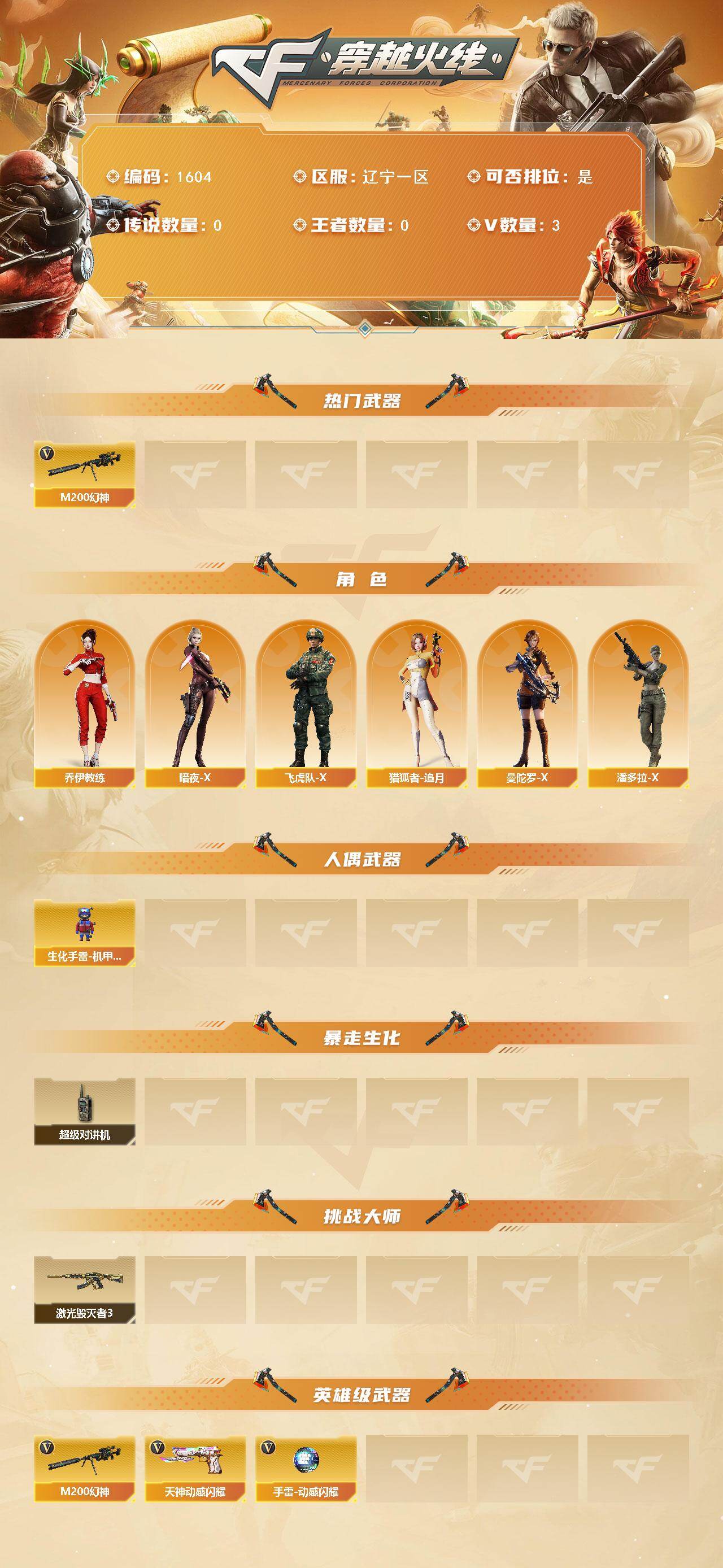 CFCMW422389穿越火线账号详情图2