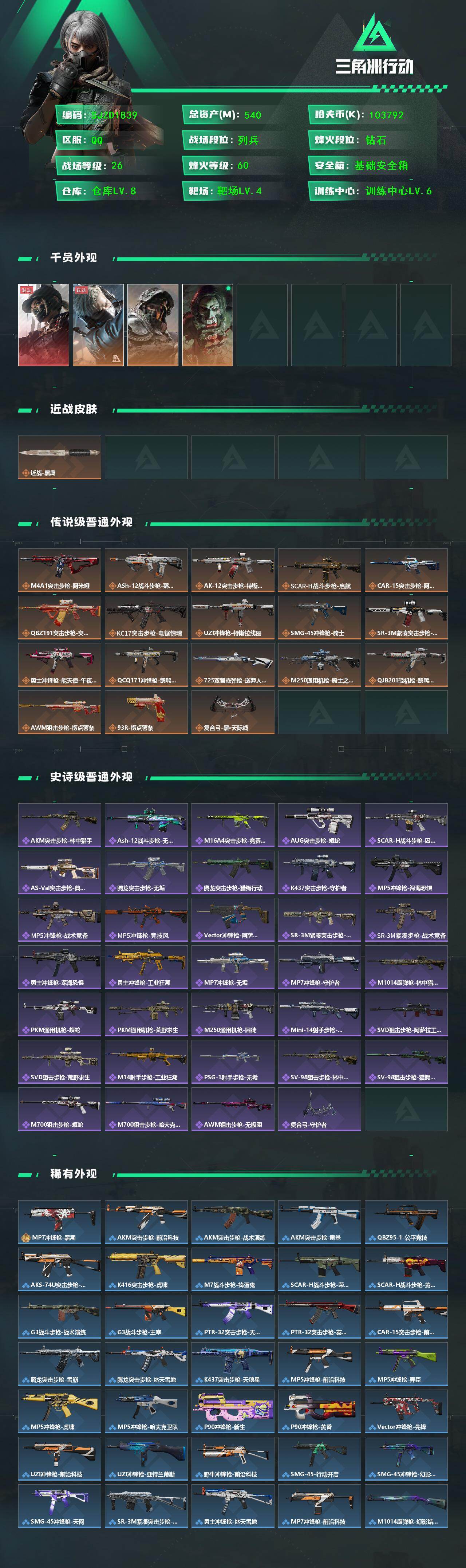 SJZQM425670三角洲行动账号详情图3