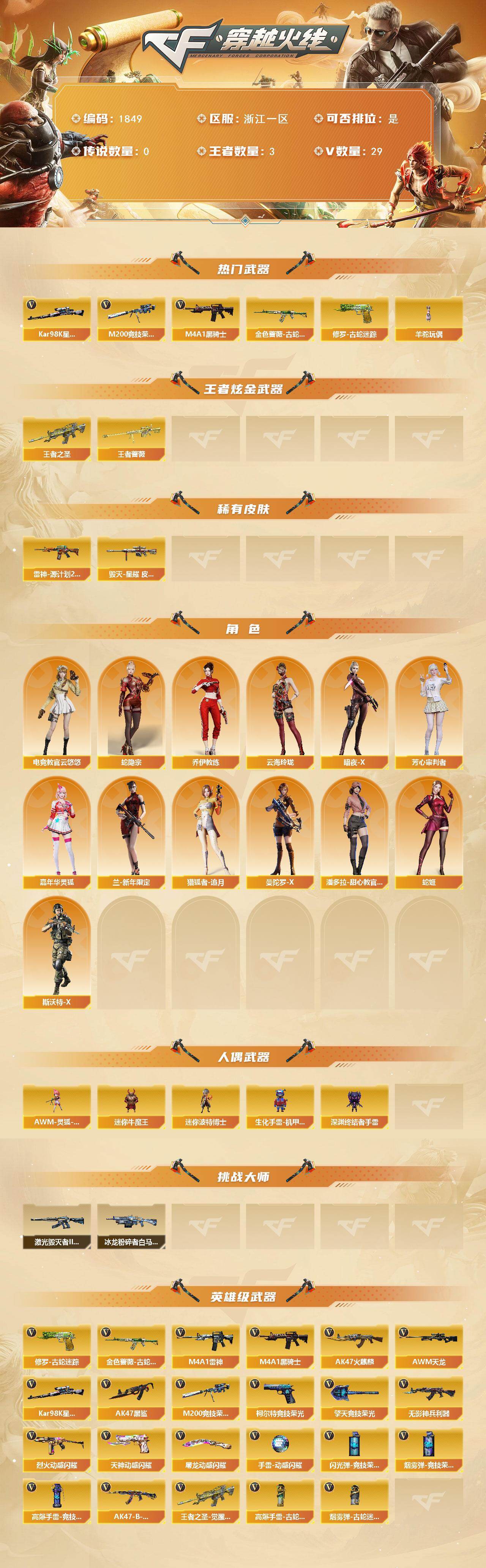 CFQM422412穿越火线账号详情图3