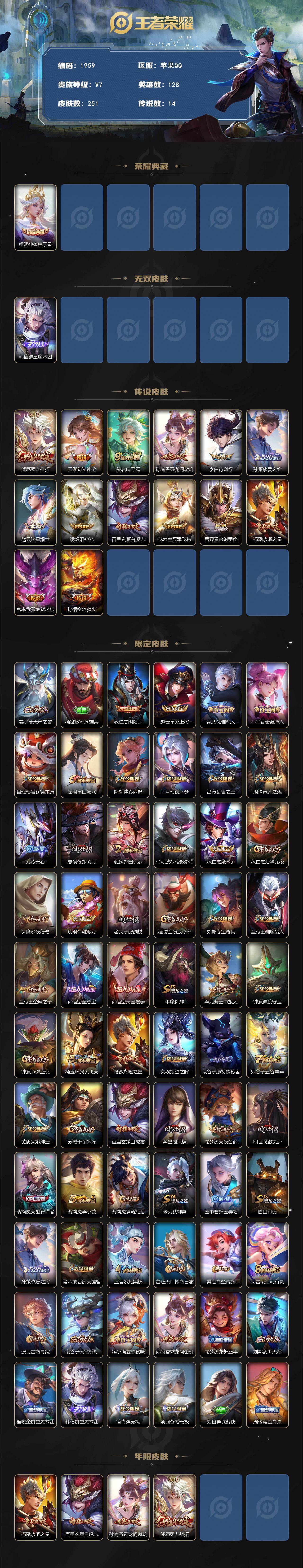 WZQM496832王者荣耀账号详情图3