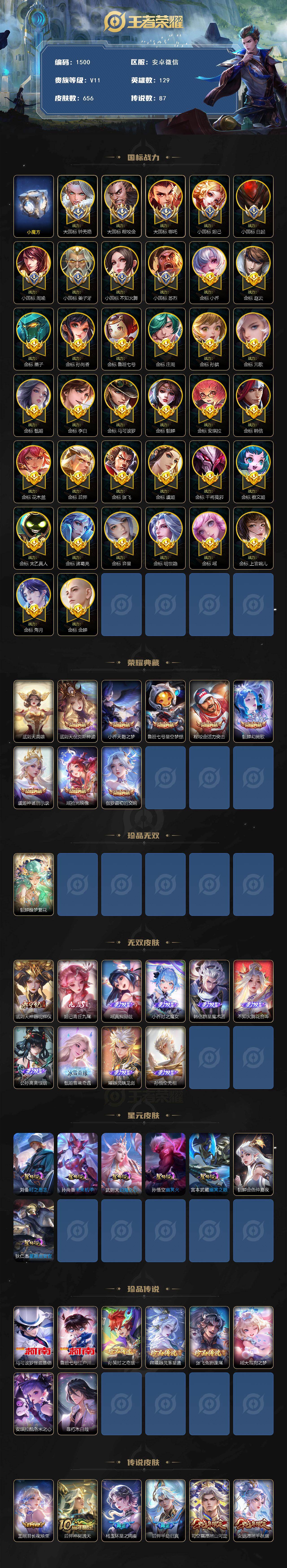 WZKG496334王者荣耀账号详情图2