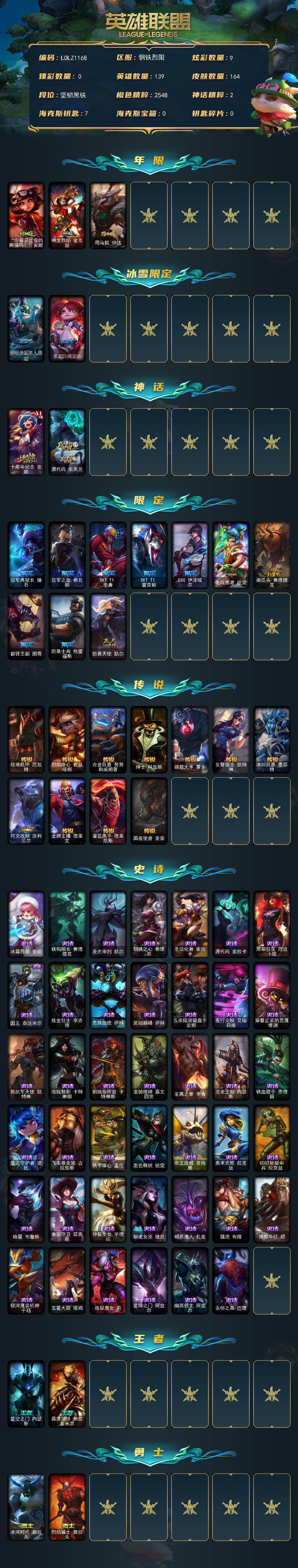 LOLEY410247英雄联盟账号详情图2 LOLEY410247英雄联盟账号详情图2