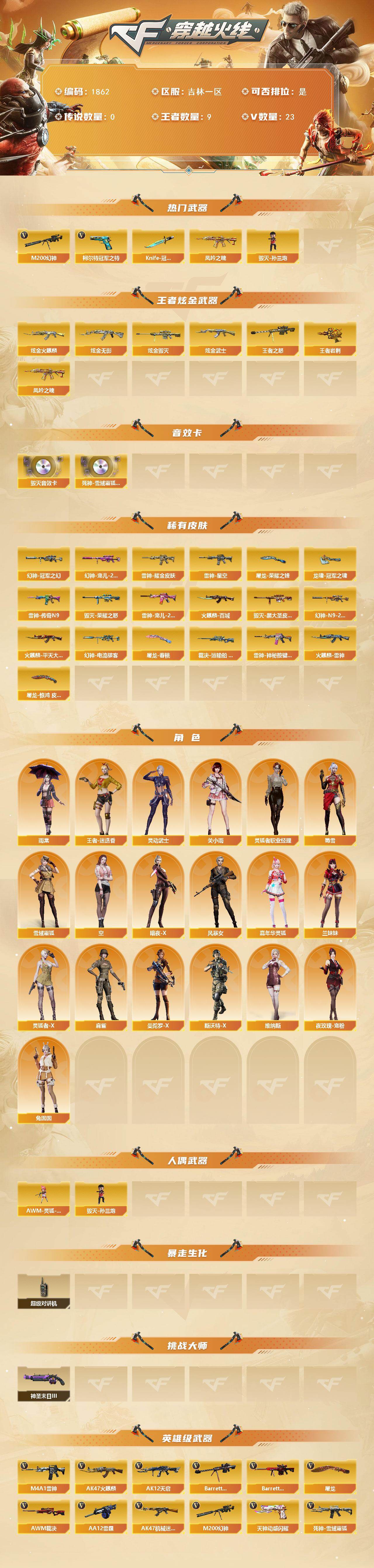 CFCMW428197穿越火线账号详情图2