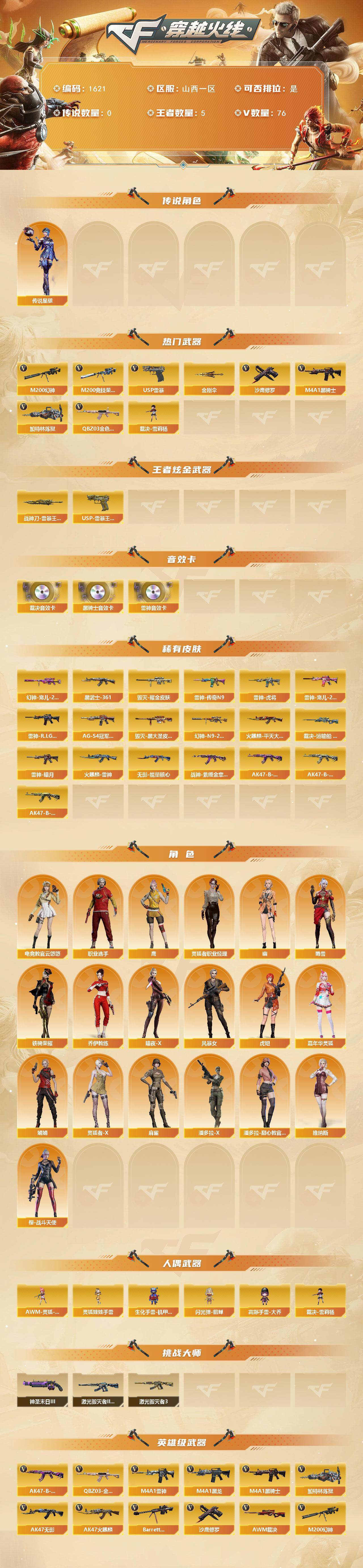 CFCMW422521穿越火线账号详情图2