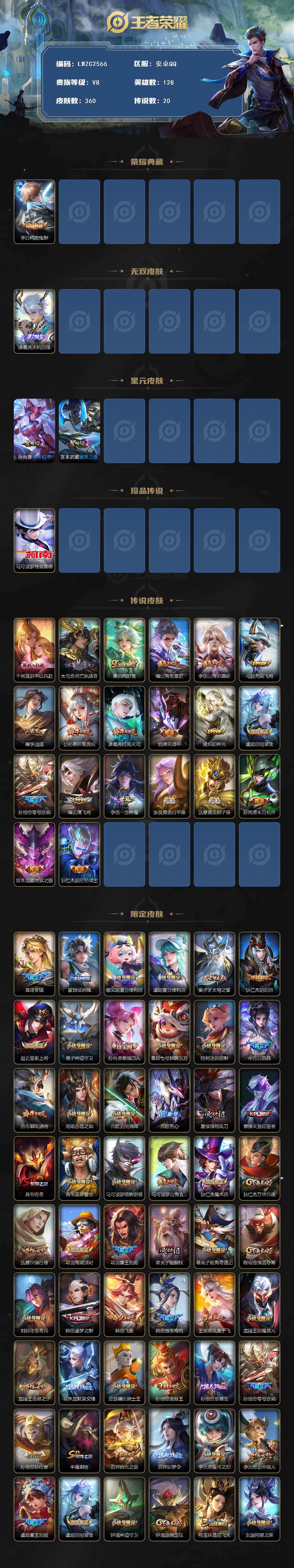 WZCMW4126899王者荣耀账号详情图2