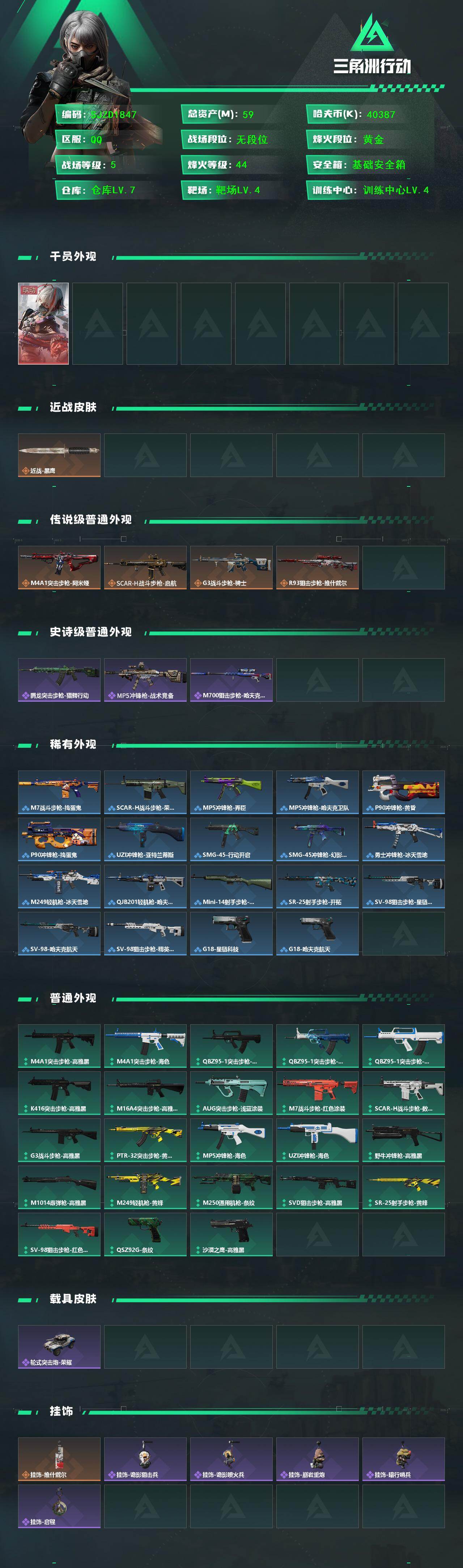 SJZEY426215三角洲行动账号详情图2 SJZEY426215三角洲行动账号详情图2