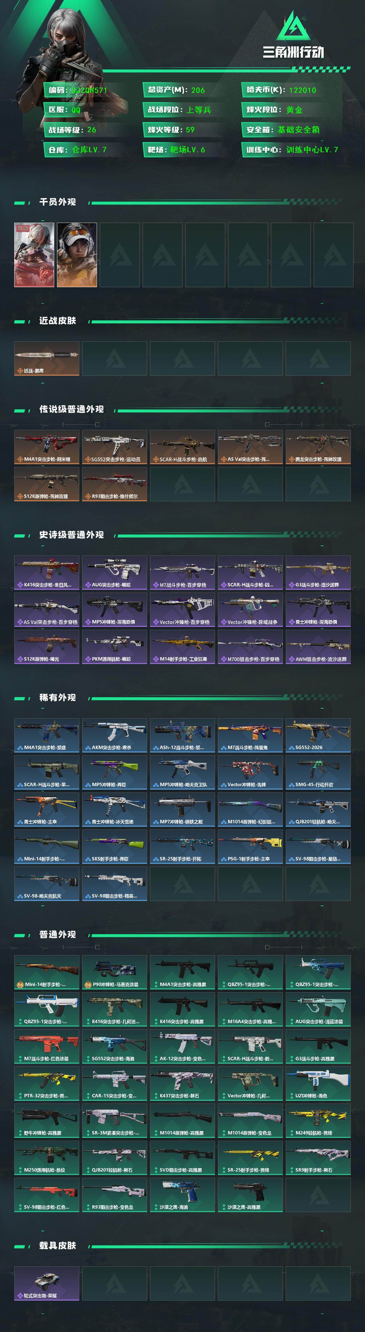 SJZQM426556三角洲行动账号详情图3