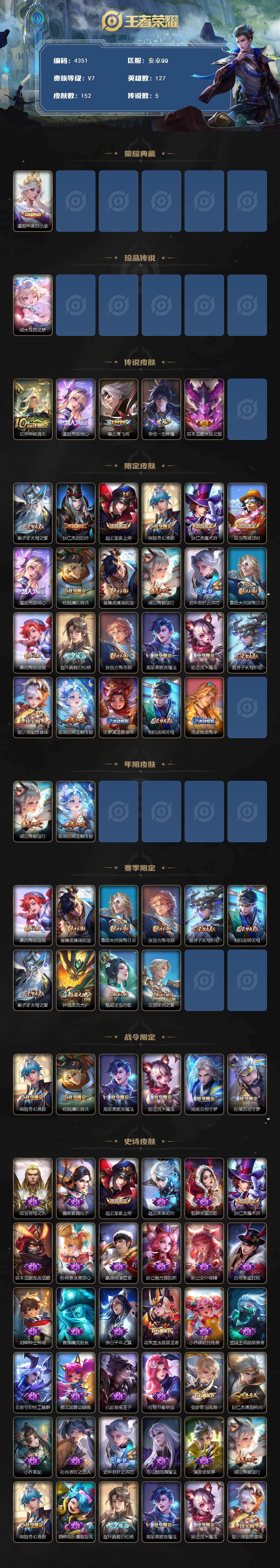 WZQM4113365王者荣耀账号详情图3 WZQM4113365王者荣耀账号详情图3