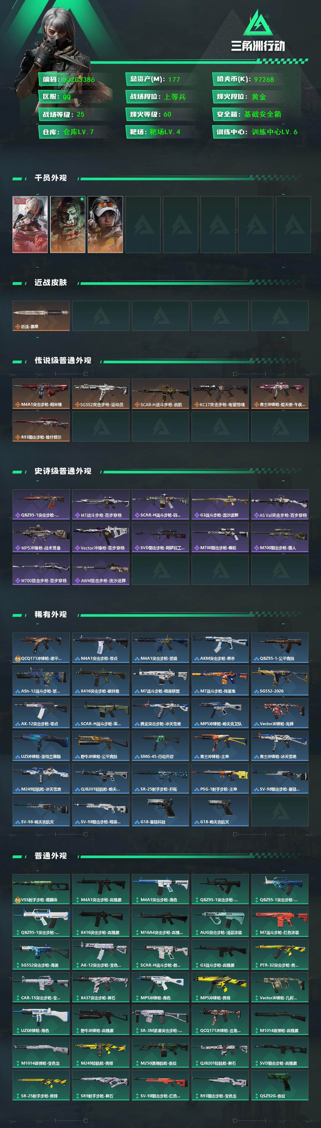 SJZEY426671三角洲行动账号详情图2