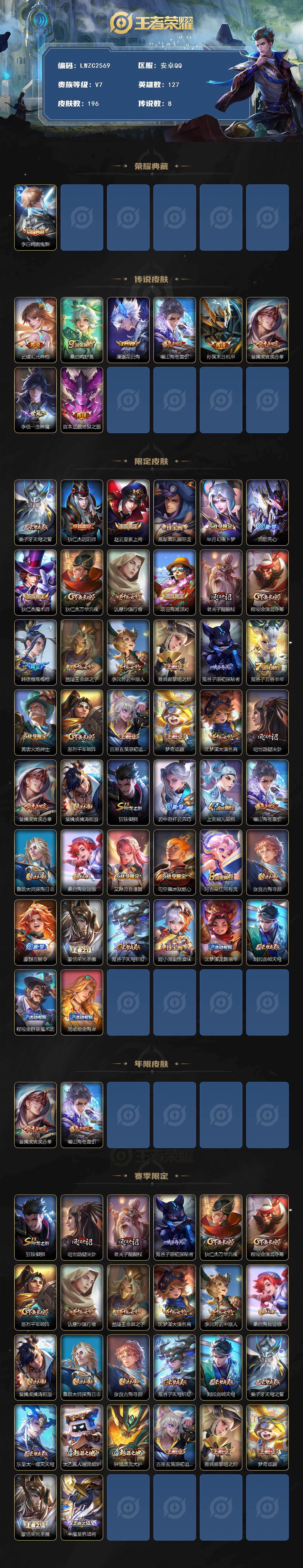 WZCMW4126890王者荣耀账号详情图2