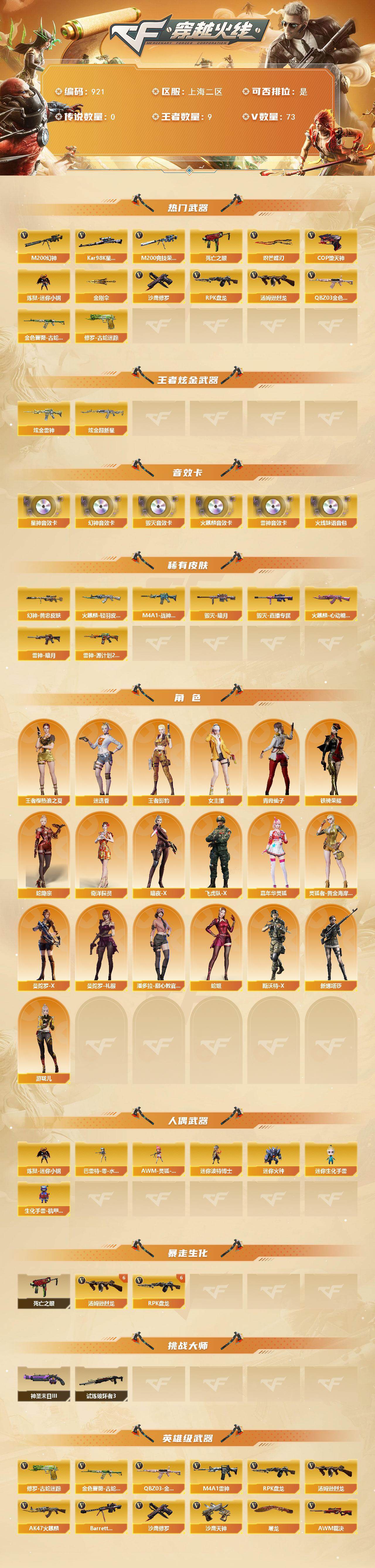 CFCMW430896穿越火线账号详情图2