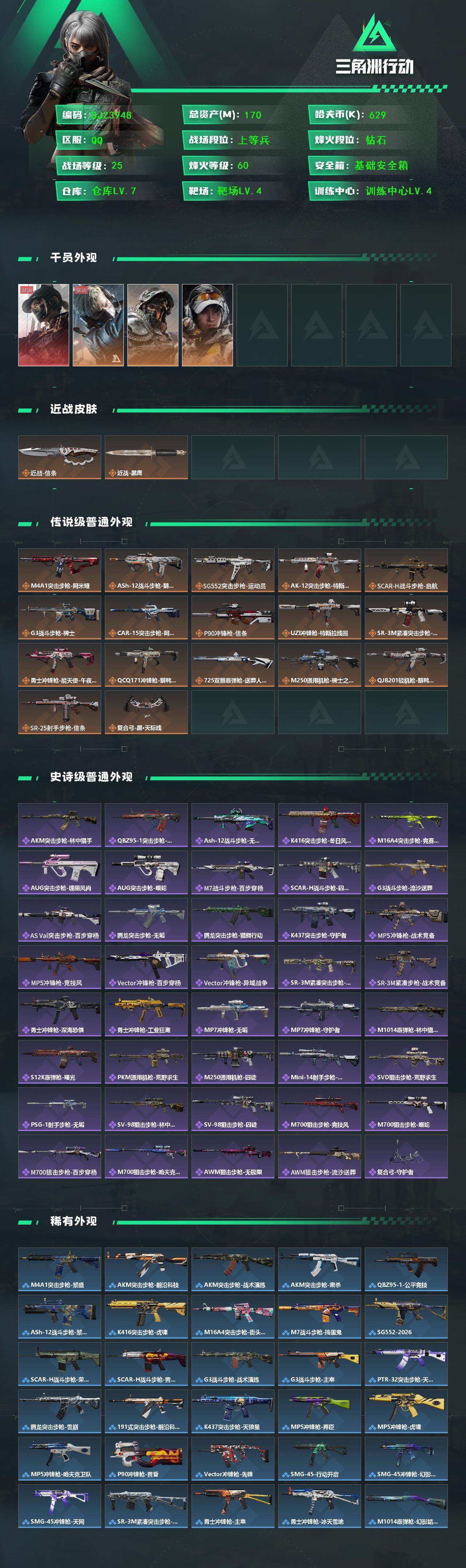 SJZQM428120三角洲行动账号详情图3