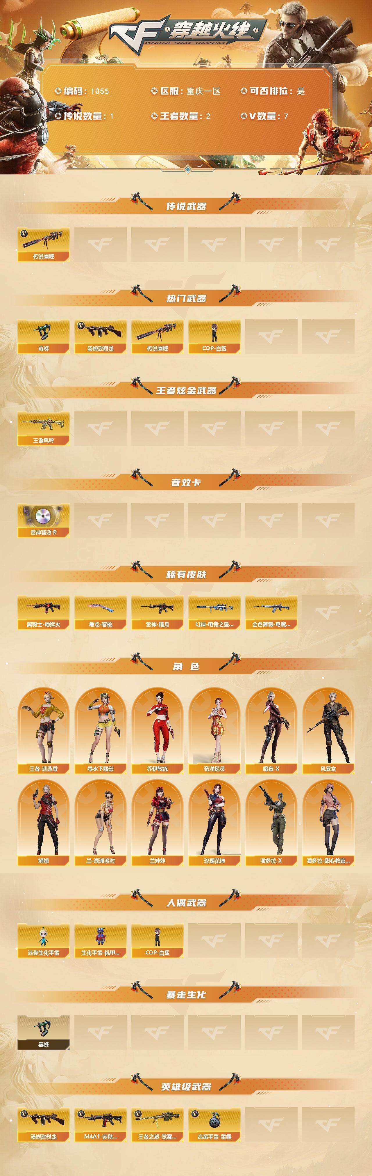 CFCMW429641穿越火线账号详情图2