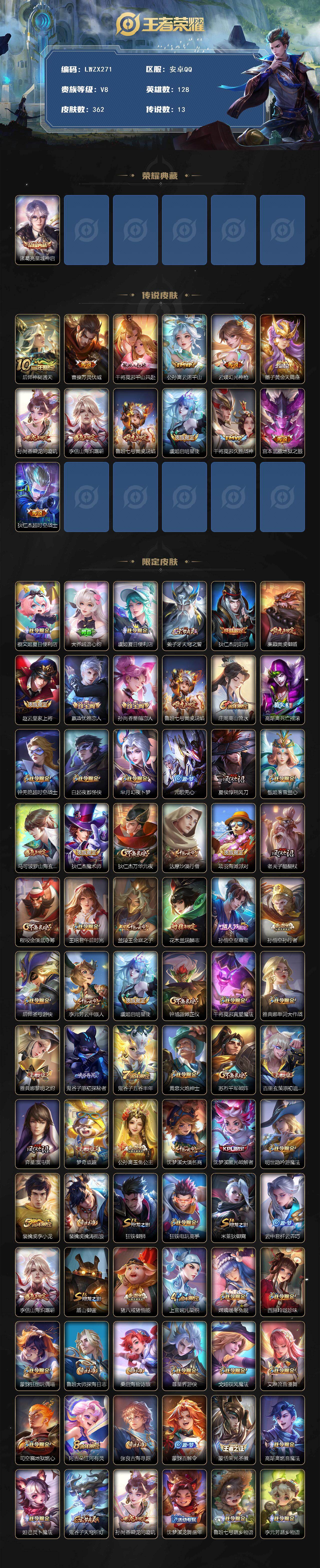 WZCMW4111116王者荣耀账号详情图2