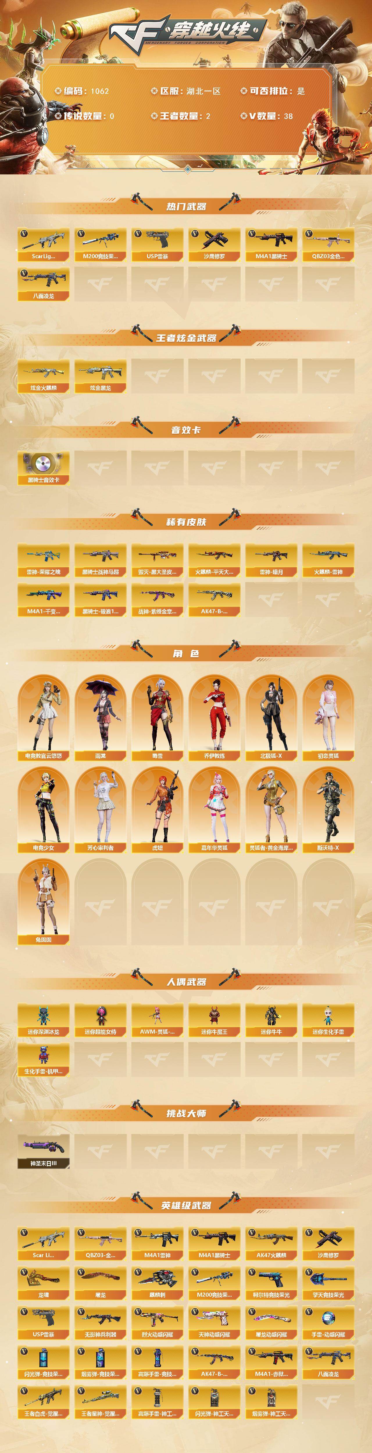 CFLX427872穿越火线账号详情图2