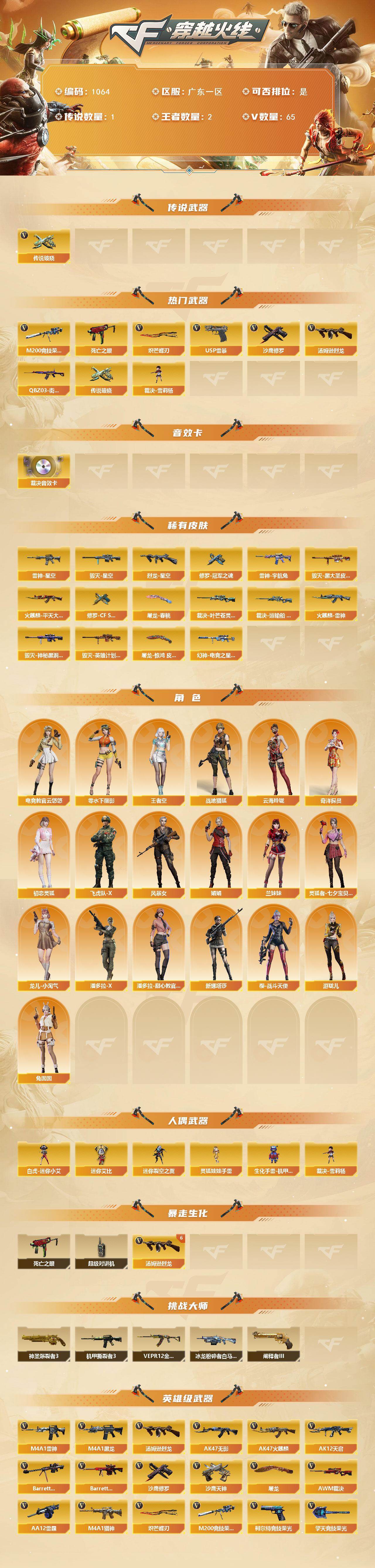 CFQM423034穿越火线账号详情图3