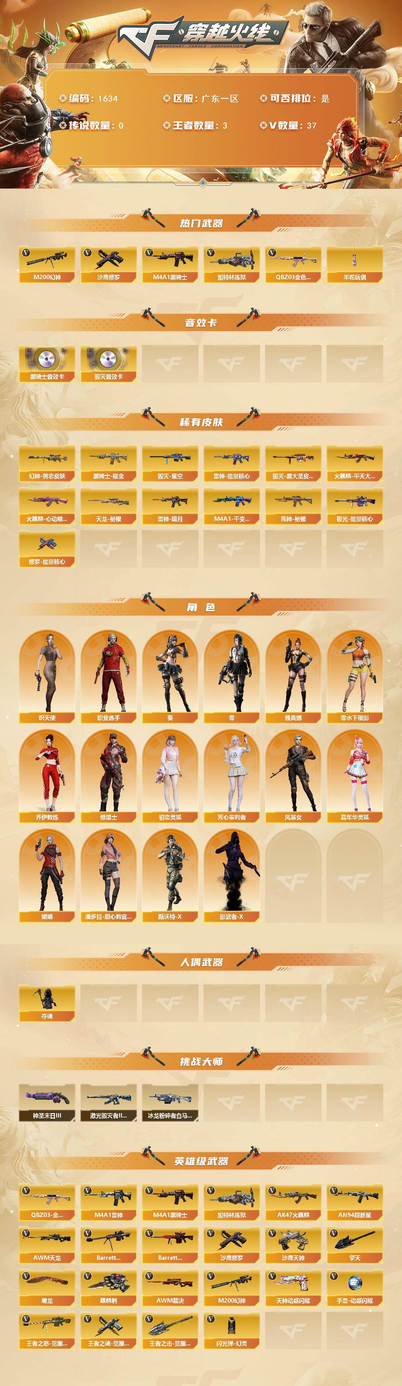 CFCMW423079穿越火线账号详情图2