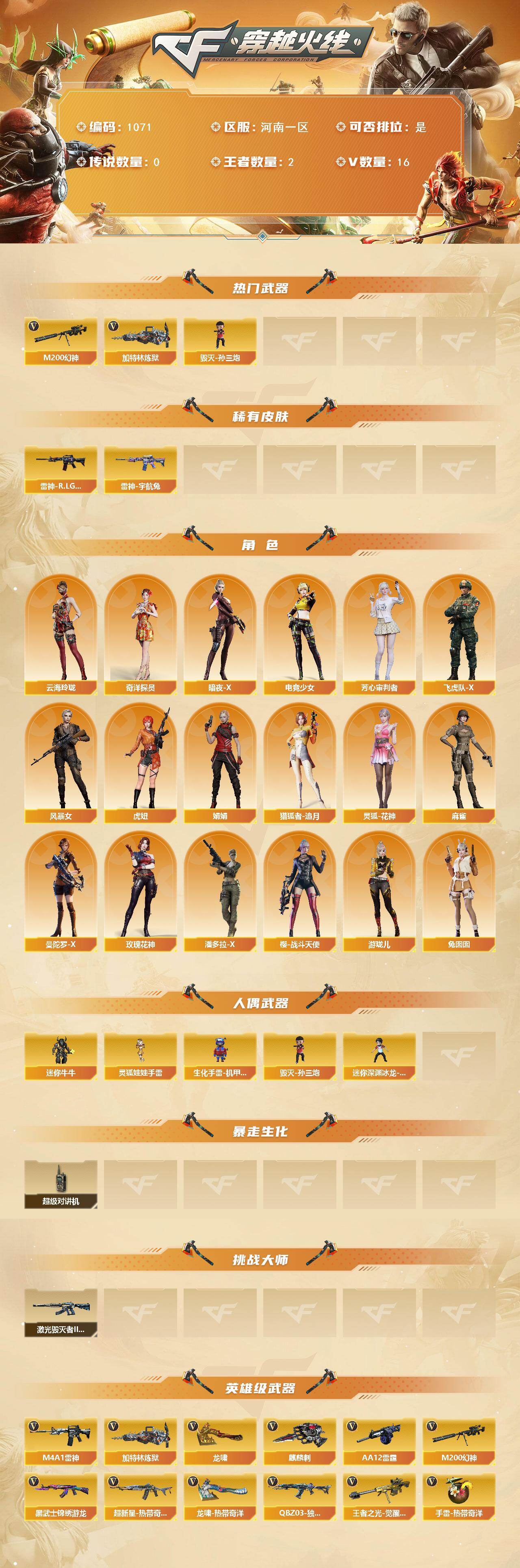 CFCMW429666穿越火线账号详情图2