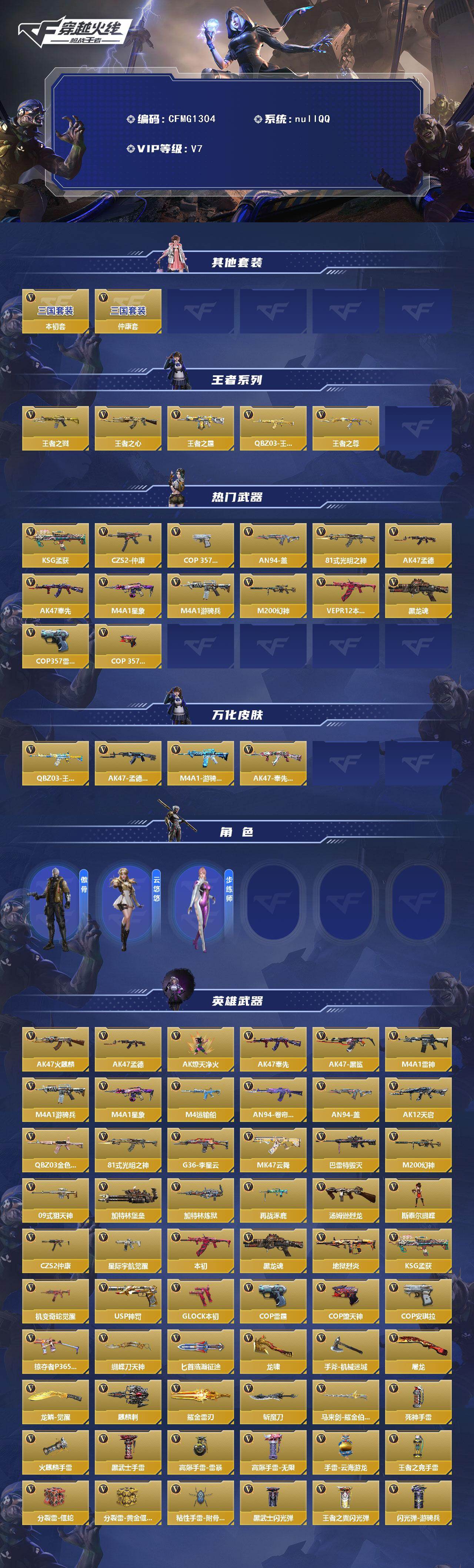 CFMEY47992枪战王者账号详情图2