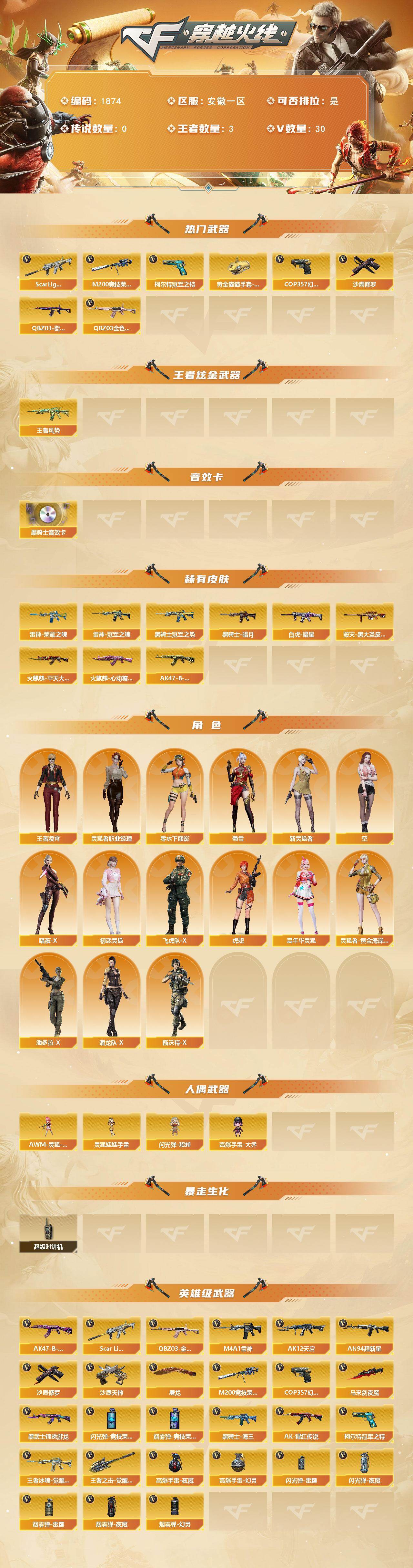 CFCMW428008穿越火线账号详情图2