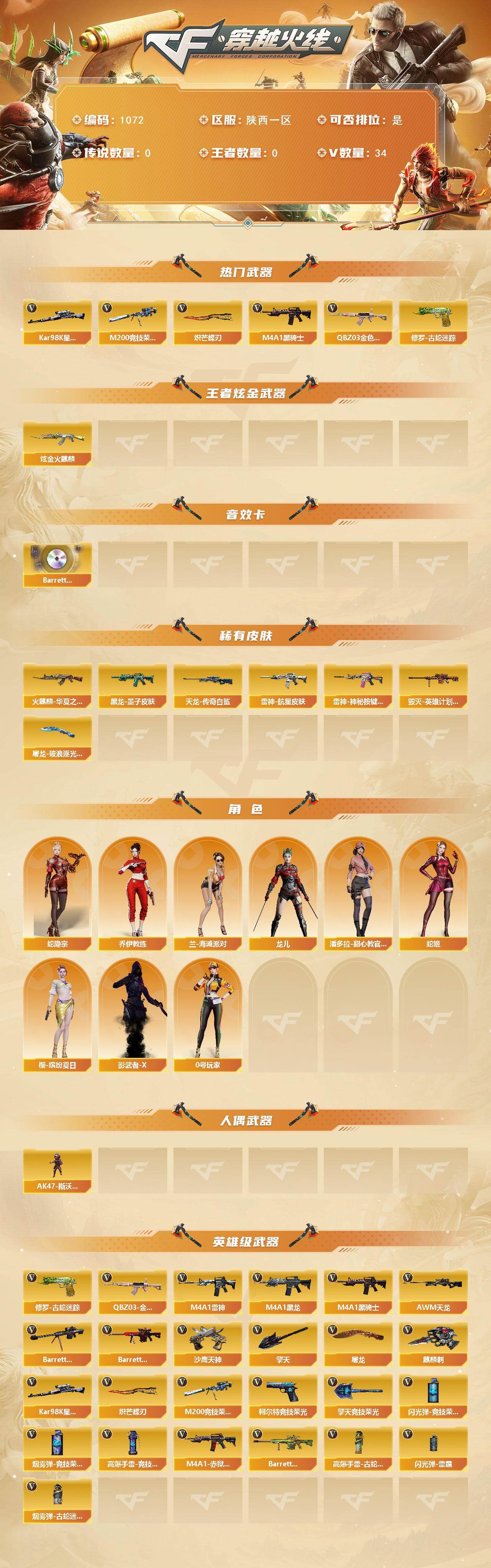 CFQM423279穿越火线账号详情图3