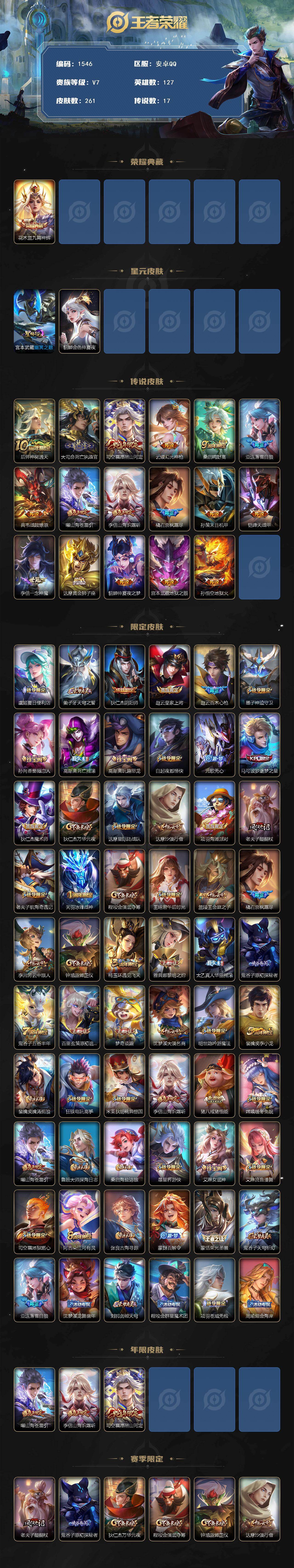 WZKG499717王者荣耀账号详情图2