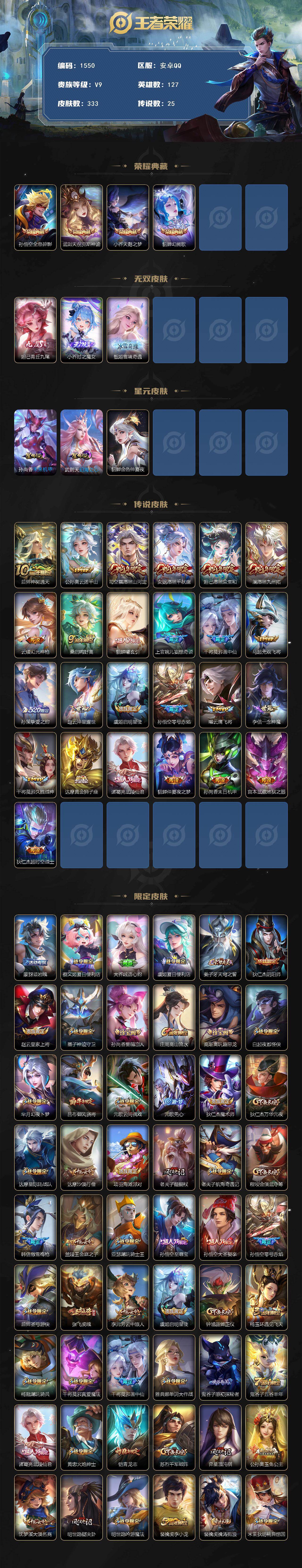 WZKG4100309王者荣耀账号详情图2